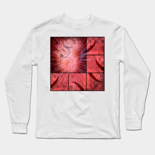 RED and BLACK Geometric Progression Long Sleeve T-Shirt